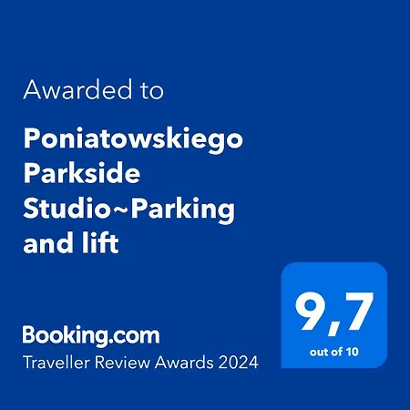 Apartamento Poniatowskiego Parkside Studio~parking And Lift *